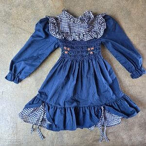 Vintage Toddler Girls Polly Flinders Fall Winter Dress 3t (tagged 4t)